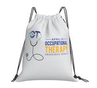 Occupational Therapy Awareness Month Women Men String Backpack Large Gym Sack Lightweight Swimming Bag For Hiking Yoga Beach