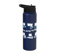 Occupational Therapy Cat Lover OT Doing ADL Funny Therapist Stainless Steel Insulated Water Bottle
