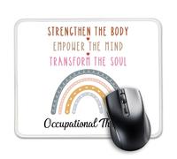 Occupational Therapy Funny Mouse Pad, Cute Rainbow Mouse Pad for Women OT, Thank You Gifts for OT Therapists Mental Health Therapists, Graduation Gifts for OT Technical -OT Month