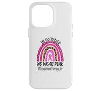 Occupational Therapy Rainbow Women Breast Cancer Awareness Case for iPhone 14 Pro Max