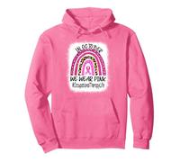 Occupational Therapy Rainbow Women Breast Cancer Awareness Pullover Hoodie