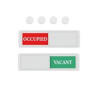 Occupied/Vacant Sliding Door Sign - Do Not Disturb Sign for Bathroom, Office & Conference Room