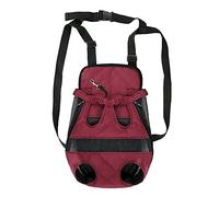 Occupiedpet A n s e l f Pet Carrier Backpack, Front Chest Dog Cat Carrier with Adjustable Strap, Soft Canvas Pet Bag for Small Animals Up to 16.5 lbs, Burgundy Color