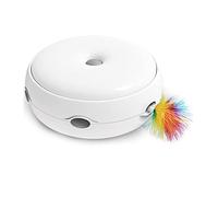 Occupiedpet Automatic Cat Toy, Smart Interactive Turntable with Sound and Light Effects, ABS Electric Donut Toy with 3 Play Modes for Indoor Cats