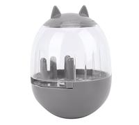 Occupiedpet Cat Dog Interactive Feeder Toy, Slow Food Dispenser Puzzle With Tumbler Design, Plastic Pet Slow Eating Toy, 3.5 Inches (Tumbler-Literary Gray)
