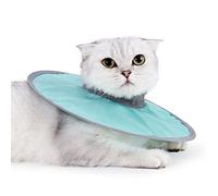 Occupiedpet Cat Recovery Collar, Adjustable Ribbed Neck Cone for Wound Protection After Surgery, Soft Polyester Elizabethan Collar for Cats and Small Dogs up (Green Fruit, Green Fruit, L)