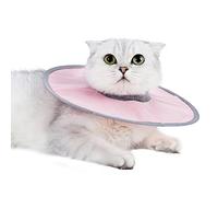 Occupiedpet Cat Recovery Collar, Adjustable Ribbed Neck Cone for Wound Protection After Surgery, Soft Polyester Elizabethan Collar for Cats and Small Dogs up (Medium)