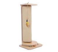 Occupiedpet Cat Scratching Board, Wall Mounted Corner Sisal Cat Scratcher, Adjustable Height Cat Scratch Pad with Turntable for Indoor Cats, 22.83 x 9.84 x 3.15 in, 4.47 lb