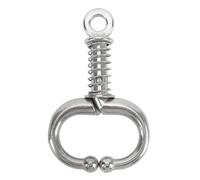 Occupiedpet Cattle Nose Ring Stainless Steel Bull Nose Ring with Adjustable Traction Bolt Large Size Cow Pliers for Livestock Breeding No Punching Required (Medium Size 14.5x17x12cm /