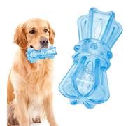 Occupiedpet Dog Chew Toy, Tough Puppy Bite and Teeth Grinding Toy for Small Medium Dogs, Interactive Training Plaything with Textured Surface, Blue Or Pink, 6.3 Inch Length (Blue)