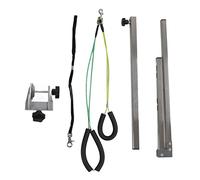 Occupiedpet Dog Grooming Table Arm, 35 Inch Height Adjustable Foldable Stainless Steel Arm with Clamp and Noose, 19.7 Inch Portable Grooming Arm for Professional and Home Use