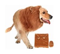 Occupiedpet Dog Lion Mane Costume, Adjustable Polyester Pet Wig with Tail, Funny Animal Costume for Halloween Christmas Parties