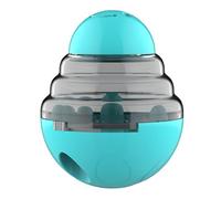 Occupiedpet Dog Puzzle Toy, Premium ABS Slow Feeding Ball, Anti Dump Food Dispensing Interactive Treat Ball for Puppies Small Medium Canines Training Indoor Daily Play (Lake Blue)