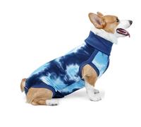 Occupiedpet Dog Recovery Suit for Small and Medium Breeds, Post Surgery Shirt with Hook and Loop Closure, Soft Cotton Spay Neuter Protective Garment (XS)