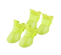 Occupiedpet Dog Silicone Boots, Impermeable Skidproof Soft Pet Rain Shoes, 4 Pack Reusable Outdoor Puppy Footwear for All Seasons (S)