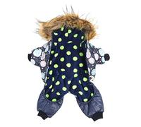 Occupiedpet Dog Winter Coat, Thickened Hooded Four Legs Down Jacket, Warm One Piece Polyester Dog Clothes for Small Medium Large Dogs, Indoor and Outdoor Use (XL)