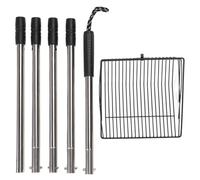 Occupiedpet Extended Handle Litter Scoop, Stainless Steel Non Stick Pet Poop Shovel with Retractable Design, Heavy Duty Manure Scooper for Chicken Coops and Livestock