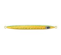Occupiedpet Fast Sinking Iron Plate Lures, Metal Hard Bait, 3D Eyes Lasers Effect, 6.5 in, 0.28 Lb, Japanese Style, Slim Body, Suitable for Freshwater and Saltwater Angling (Gold)