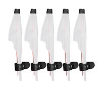 Occupiedpet Fishing Rod Tip Cap, 5pcs PVC Telescopic Rod Tip Cover, Adjustable Design, Strap Fixed, Guide Ring Wire, Lightweight (4#)