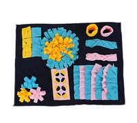 Occupiedpet Flannel Dog Snuffle Pad, Interactive Feeding Mat with Anti Slip Base and Carry Rope, Slow Feeder Activity to Occupy and Stimulate Canine Companions