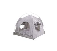 Occupiedpet Foldable Pet Tent, Portable Cat Dog House with PVC Frame and Double-Sided Mat for Indoor Outdoor Use, Four Seasons Small Animal Shelter in Multiple Sizes (M)