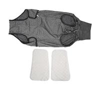 Occupiedpet Full Body Dog Diaper, Reusable Physiological Clothing with Belly Wrap for Male and Female Dogs, Post Surgery Recovery Suit with Included Liners (XL)