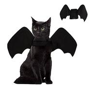 Occupiedpet Halloween Pet Costume, Bat Wings Outfit with Bell for Dogs and Cats, Adjustable Felt Fabric, 3 Sizes S M L (S)