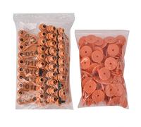 Occupiedpet Livestock Ear Tags, 100PCS Rectangular TPU Animal Tags Printed 1 to 100, Orange Or Green Identification Markers For Goat Sheep And Pig (Orange)