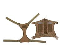 Occupiedpet Outdoor Working Dog Vest, Polyester Cloth Tactical Harness with Detachable Strap, Khaki Large Dog Vest in M, L, XL for Golden Retriever German Shepherd (XL)