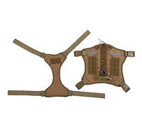 Occupiedpet Outdoor Working Dog Vest, Polyester Cloth Tactical Harness with Detachable Strap, Khaki Large Dog Vest in M, L, XL for Golden Retriever German Shepherd (L)