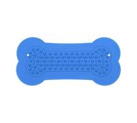Occupiedpet Pet Bathing Sticker, Silicone Dog Shower Mat for Wall, Cat Training Lick Mat for Tub, Tiles, Glass, 9.5x4.5 Inches (Blue)