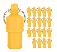 Occupiedpet Pet ID Tags, 20 Pcs Plastic Collar Pendants with Paper Slips for Dog Cat Contact Info, 1.2 Inch Watertight Storage Tubes in Assorted Colors (Orange)