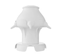 Occupiedpet Pet Milk Feeder Station, 4 Soft Silicone Nipples with Raised Base, Breastmilk Simulation Bowl for Multiple Puppies and Kittens (White)