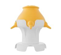 Occupiedpet Pet Milk Feeder Station, 4 Soft Silicone Nipples with Raised Base, Breastmilk Simulation Bowl for Multiple Puppies and Kittens (Yellow)