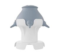 Occupiedpet Pet Milk Feeder Station, 4 Soft Silicone Nipples with Raised Base, Breastmilk Simulation Bowl for Multiple Puppies and Kittens (Gray)