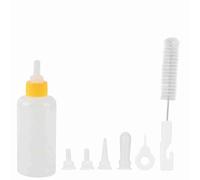 Occupiedpet Pet Nursing Bottle Set, 6 Piece 60ml Silicas Gel Feeding Kit With Spare Nipples And Brush, For Puppies Kittens And Small Animals (Yellow)