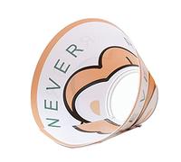 Occupiedpet Pet Recovery Collar, Adjustable Protective Cone After Surgery for Cats and Dogs, Soft PU Edge E Collar to Prevent Licking and Biting (White Letters M(recommended Weight 3.5-6.5kg))