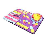 Occupiedpet Pet Sniffing Mat, Washable Slow Feeder and Scent Training Pad with Non Slip Backing, Enrichment Puzzle Toy for Dogs Cats and Mini Pigs, Purple 26.8x19.7 Inches