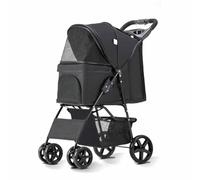 Occupiedpet Pet Stroller, Foldable Oxford Carrier, Ventilated Portable Travel Cart for Small Dogs Cats Rabbits Indoor Outdoor Outings