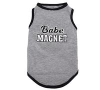 Occupiedpet Pet Vest, Cotton Thin Letter Print T Shirt for Mini Pigs, Small and Medium Dogs, Spring Autumn Indoor Outdoor Clothes (XS)