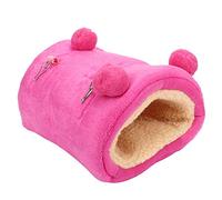 Occupiedpet Small Pet Sleeping Nest, Thick Flannelette Hanging Hammock with 4 Hooks, Warm Swing Bed for Squirrel Hedgehog Chinchilla, Sky Blue Pink Rose Red, 8.86 X 7.48 X 6.10 Inc (Rose Red)