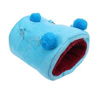 Occupiedpet Small Pet Sleeping Nest, Thick Flannelette Hanging Hammock with 4 Hooks, Warm Swing Bed for Squirrel Hedgehog Chinchilla, Sky Blue Pink Rose Red, 8.86 X 7.48 X 6.10 Inc (Sky Blue)