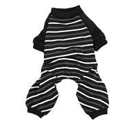 Occupiedpet Striped Dog Pajamas, 4 Legs Pet Sleepwear with Stretchy Polyester Fabric, Comfortable Animal Pajamas for Small Dogs and Cats (S)