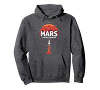 Occupy Mars: The Next Frontier Space Exploration Pullover Hoodie, Adult Unisex, Dark Heather Grey, M