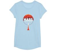 Occupy Mars: The Next Frontier Space Exploration T-Shirt, Girls, Baby Blue, Medium