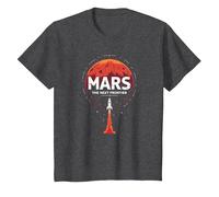 Occupy Mars: The Next Frontier Space Exploration T-Shirt, Kids, Dark Heather Grey, 4 Years
