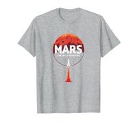 Occupy Mars: The Next Frontier Space Exploration T-Shirt, Men, Heather Grey, 6XL