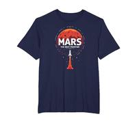 Occupy Mars: The Next Frontier Space Exploration T-Shirt, Men's Big and Tall, Navy, 5X Tall