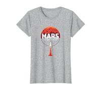 Occupy Mars: The Next Frontier Space Exploration T-Shirt, Women, Heather Grey, L