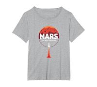 Occupy Mars: The Next Frontier Space Exploration T-Shirt, Women's Plus, Heather Grey, 1X
